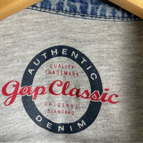 Vintage Gap Tiger Patch Denim Jacket Size Large Butterfly Bee Flower Patch - Picture 8 of 10